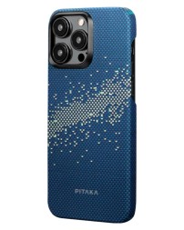 Накладка для i-Phone 15 Pro 6.1" Pitaka Magez Case 4 Aramid Fiber Milky Way