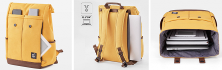  Рюкзак 90 Points Vibrant College Casual Backpack желтый