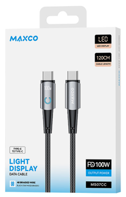  Usb Кабель-зарядка Type-C на Type-C Maxco MS07CC 100W 1.2м черный