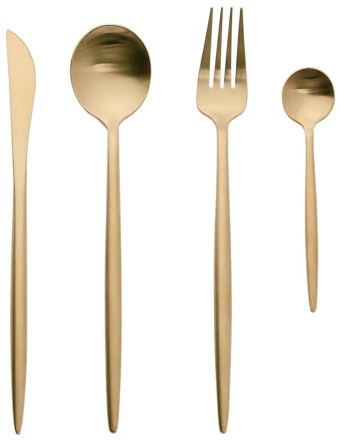  Набор столовых приборов Maison Maxx Modern Flatware Set (4 предмета) золотой