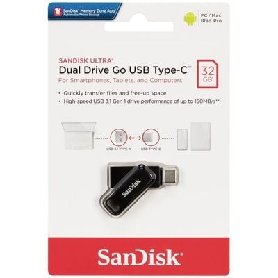  USB/USB-C флеш накопитель SanDisk 32GB Ultra Dual Drive Go (SDDDC3-032G-G46)