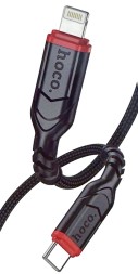 Usb Кабель-зарядка Type-C на Lightning Hoco X59 3A 60W 1м в тканевой оплетке черный