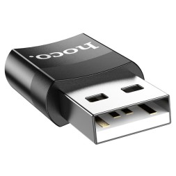 Переходник USB наType-C Hoco UA17 темно-серый