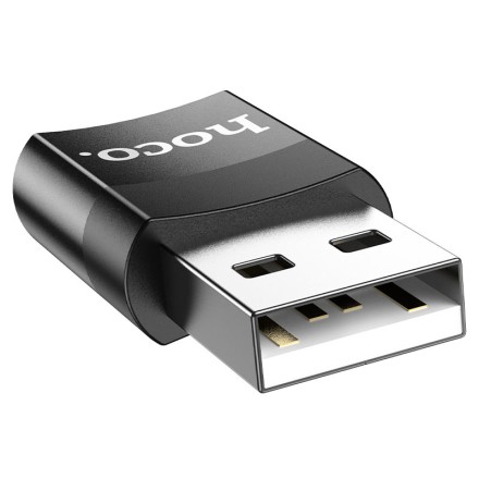  Переходник USB наType-C Hoco UA17 темно-серый