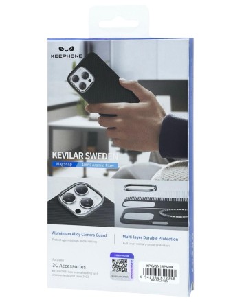  Накладка для i-Phone 16 Pro Max Keephone Kevilar Sweden MagSnap черный