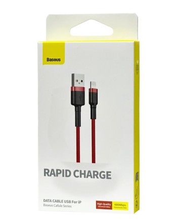  Usb Кабель-зарядка Lightning Baseus Cafule 1м (CALKLF-B09) красный