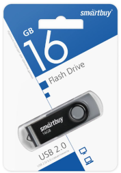 USB флеш накопитель Smartbuy 16GB Twist (SB016GB2TWK) черный