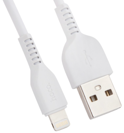 Usb Кабель-зарядка Lightning Hoco X20 Flash 2.0A 1м силиконовый белый