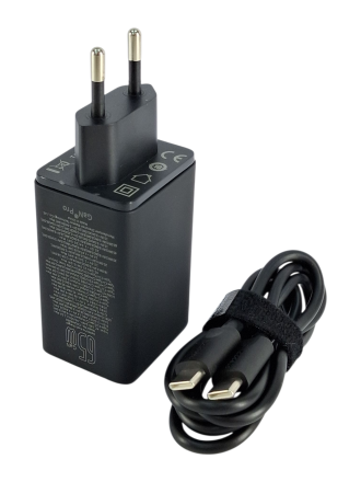  Сетевое зар. устр. Baseus GaN6Pro Fast Charger 2USB/2C 65W кабель T-C на T-C P10162701113-00 черное