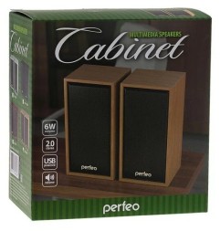 Акустическая система 2.0 Perfeo Cabinet (PF-4326) 2х3Вт дерево коричневая