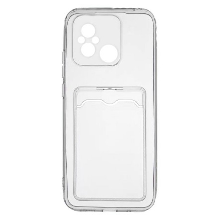  Чехол-накладка силикон с карманом под карту Xiaomi Redmi 12C прозрачный