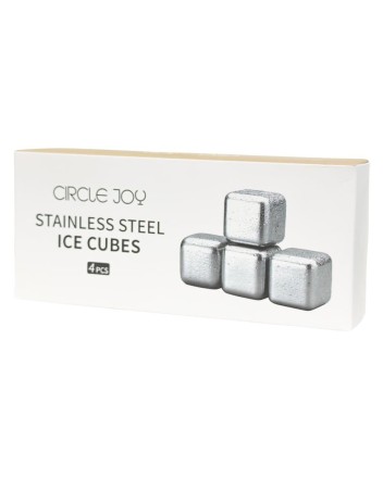  Охлаждающие камни для напитков Circle Joy Stainless Steel Ice Cubes CJ-BK03 4шт серебро