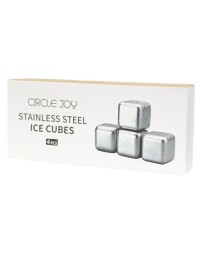 Охлаждающие камни для напитков Circle Joy Stainless Steel Ice Cubes CJ-BK03 4шт серебро