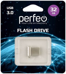 3.0 USB флеш накопитель Perfeo 32GB M06 металлическая