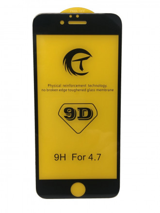 Защитное стекло для i-Phone 6/6s 9D чёрное