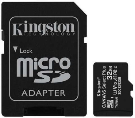  micro SDHC карта памяти Kingston 32GB Class10 UHS-I Ultra 100MB/s с адапт. (SDCS2/32GB)