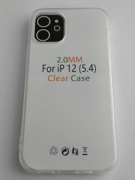 2.0мм Накладка для iPhone 12 mini 5.4&quot; силикон тонкий прозрачный