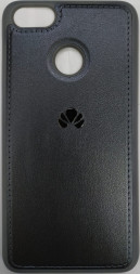 Накладка для Huawei Honor P9 light силиконовая кожзам с логотипом серый