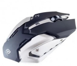 Мышь проводная Perfeo Shooter USB/DPI 3200/6 кнопок черно-белая