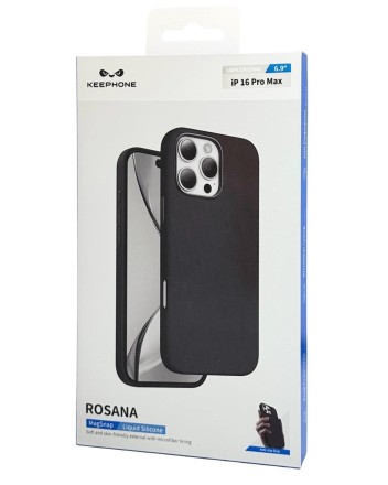  Накладка для i-Phone 16 Pro Keephone Rosana MagSnap черный