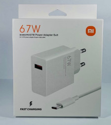 Сетевое зарядное устройство Xiaomi MI 1USB 67W с проводом Type-C (MDY-12-ES) белое