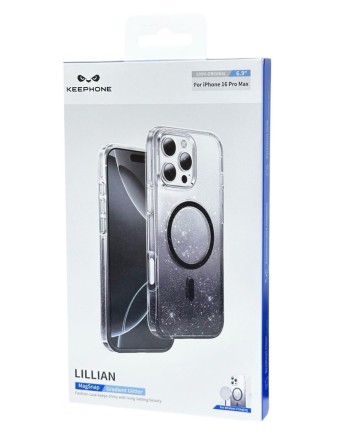 Накладка для i-Phone 16 Pro Max Keephone Lillian MagSnap черный