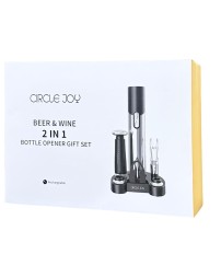 Винный и пивной набор Circle Joy 2 in 1 Gift Set (CJ-TZ09) черный