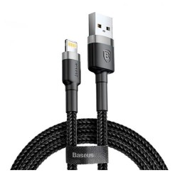 Usb Кабель-зарядка Lightning Baseus Cafule 1м (CALKLF-BG1) чёрно-серебристый