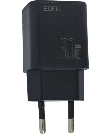  Сетевое зарядное устройство EOFE E306 1C/1USB 30W черное