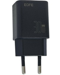 Сетевое зарядное устройство EOFE E306 1C/1USB 30W черное
