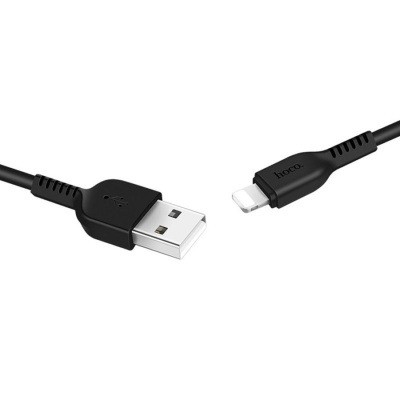  Usb Кабель-зарядка Lightning Hoco X20 Flash 2.0A 1м силиконовый черный