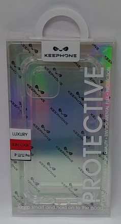 Накладка для i-Phone 12/12 Pro 6.1&quot; Keephone Armor противоударный жесткий силикон прозрачный