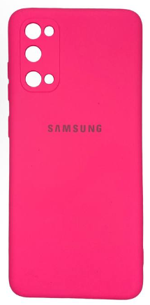  Накладка для Samsung Galaxy S20 Silicone cover без логотипа розовая