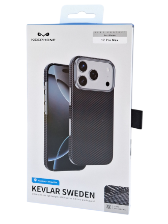  Накладка для i-Phone 17 Pro Max Keephone Kevlar Sweden MagSnap чёрный