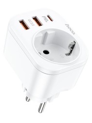 Сетевой фильтр HOCO NS3 1 розетка + 3 USB 16A белый