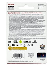 micro SDXC карта памяти SanDisk 32GB Class 10 Extreme UHS-I U3 100MB/s с адапт. (SDSQXAF-032G-GN6MA)