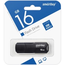 3.1 USB флеш накопитель Smartbuy 16GB Clue black (SB16GBCLU-K3)