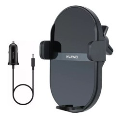 Держатель c беспроводной зарядкой в воздуховод Huawei CK030 50W с зажимом черный