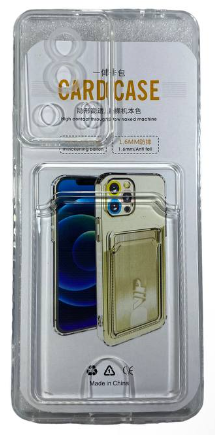  Чехол-накладка силикон с карманом под карту Xiaomi Mi 13 Lite прозрачный