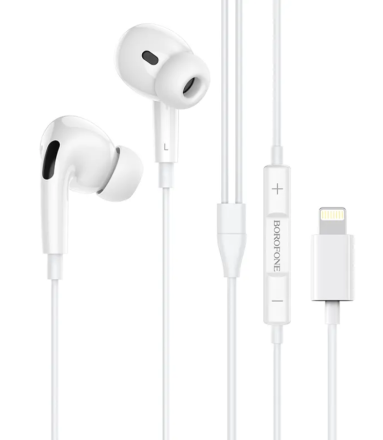  Стереонаушники Borofone BM30 Pro Lightning 1.2м белые