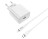  Сетевое зар. устр. Hoco C76A Plus с шнуром Type-C на Lightning 1C 3A 20W белое