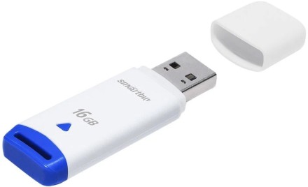  USB флеш накопитель Smartbuy 16GB Easy White (SB016GBEW)