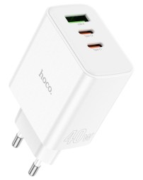 Сетевое зар. устр. Hoco C126A 1USB/2C 18W/40W белое