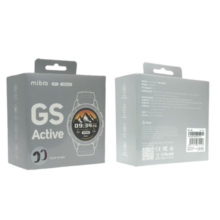  Умные часы Mibro GS Active (XPAW016) c русским языком + 2 ремешка черные