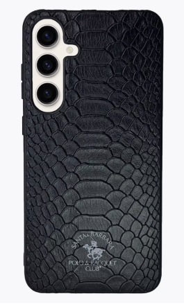  Накладка для Samsung Galaxy S24 Santa Barbara под кожу чёрная