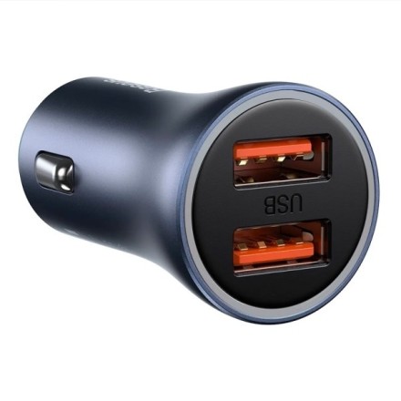  Автомобильное зар.устр. Baseus Golden Contactor Pro Dual Quick Charger 2USB 40W (CGJP020113) синее