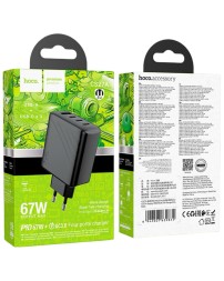 Сетевое зар. устр. Hoco CS27A 1USB/3C 67W черное