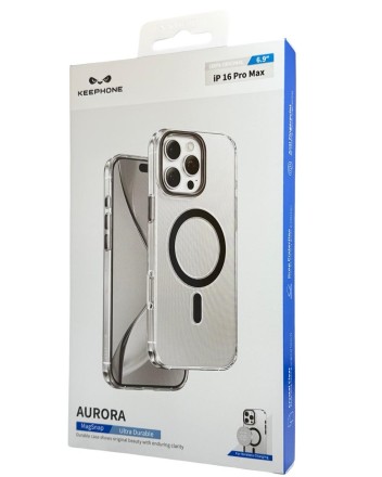  Накладка для i-Phone 16 Pro Max Keephone Aurora MagSnap черный
