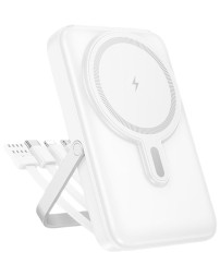 Powerbank магнитный с MagSafe Hoco J135 10000mAh с подставкой белый