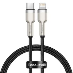 Кабель-зарядка Type-C на Lightning Baseus Cafule 25см (CATLJK-01) 20W черный